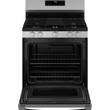 GE STAINLESS 30" FREE STANDING GAS RANGE - Pearl Silver|Black - Ranges - Additional View 2