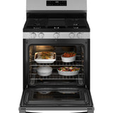 GE STAINLESS 30" FREE STANDING GAS RANGE - Pearl Silver|Black - Ranges - Additional View 3