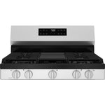 GE STAINLESS 30" FREE STANDING GAS RANGE - Pearl Silver|Black - Ranges - Additional View 4