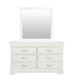 Louis Philip Dresser and Mirror - White