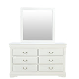 Louis Philip Dresser and Mirror - White