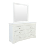 Louis Philip Dresser and Mirror - White - Additional View 1