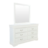 Louis Philip Dresser and Mirror - White - Additional View 1