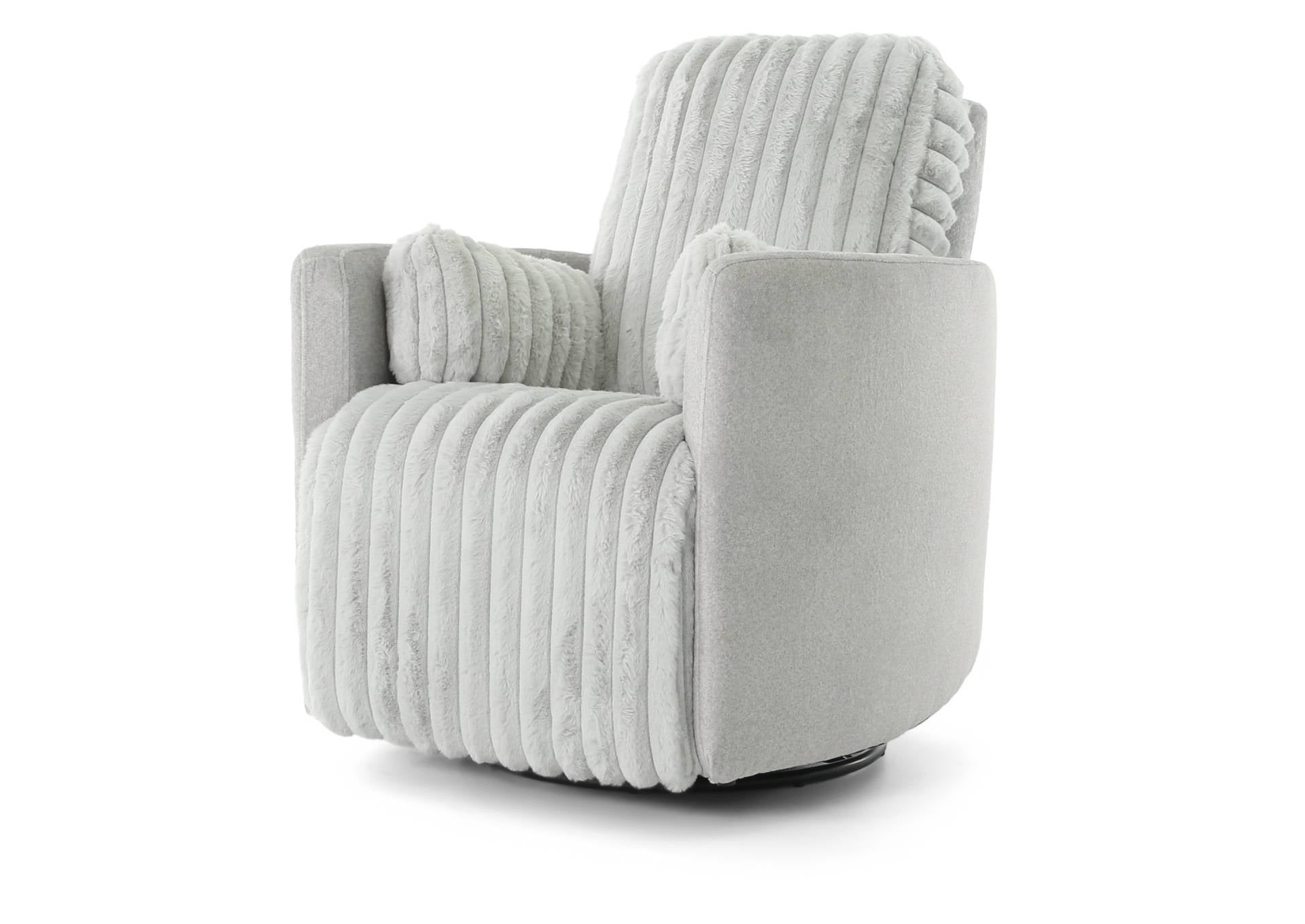 Presley Swivel Glider Recliner - Fog - Additional View 5