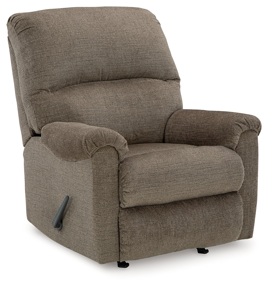 Ashley Furniture - Stonemeade Recliner - Nutmeg - Dark Brown Fabric - Recliners