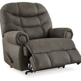 Ashley Furniture - Camera Time Recliner - Dark Gray Faux Leather - Recliners - Additional View 2