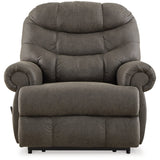 Ashley Furniture - Camera Time Recliner - Dark Gray Faux Leather - Recliners - Additional View 3