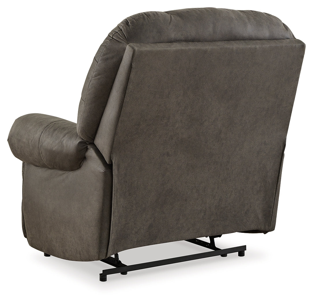 Ashley Furniture - Camera Time Recliner - Dark Gray Faux Leather - Recliners - Additional View 5