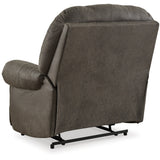 Ashley Furniture - Camera Time Recliner - Dark Gray Faux Leather - Recliners - Additional View 5
