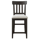 Steve Silver Furniture - Napa Counter Chair - Dark - Dark Brown|White Wood|Fabric - Chairs