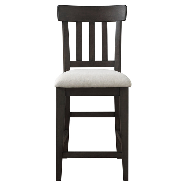 Steve Silver Furniture - Napa Counter Chair - Dark - Dark Brown|White Wood|Fabric - Chairs