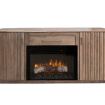 International Furniture Direct - SANTA FE FIREPLACE CONSOLE WITH ELECTRIC FIREPLACE - Light Brown Wood - TV Stands - Additional View 2