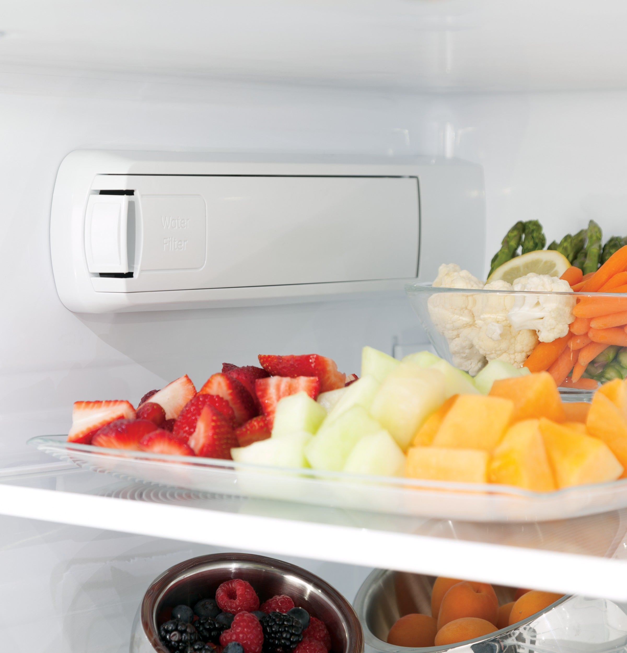 GE STAINLESS STEEL FINGERPRINT RESISTANT 27.7CU FRENCH DOOR REFRIGERATOR - Pearl Silver - Refrigerators - Additional View 2