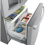 GE STAINLESS STEEL FINGERPRINT RESISTANT 27.7CU FRENCH DOOR REFRIGERATOR - Pearl Silver - Refrigerators - Additional View 3