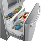 GE STAINLESS STEEL FINGERPRINT RESISTANT 27.7CU FRENCH DOOR REFRIGERATOR - Pearl Silver - Refrigerators - Additional View 3