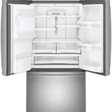 GE STAINLESS STEEL FINGERPRINT RESISTANT 27.7CU FRENCH DOOR REFRIGERATOR - Pearl Silver - Refrigerators - Additional View 4