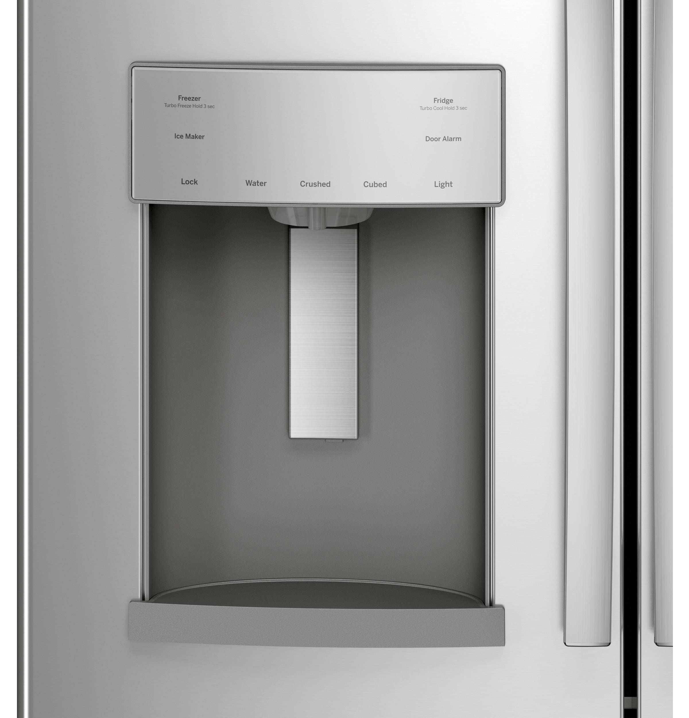 GE STAINLESS STEEL FINGERPRINT RESISTANT 27.7CU FRENCH DOOR REFRIGERATOR - Pearl Silver - Refrigerators - Additional View 5