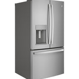 GE STAINLESS STEEL FINGERPRINT RESISTANT 27.7CU FRENCH DOOR REFRIGERATOR - Pearl Silver - Refrigerators - Additional View 6