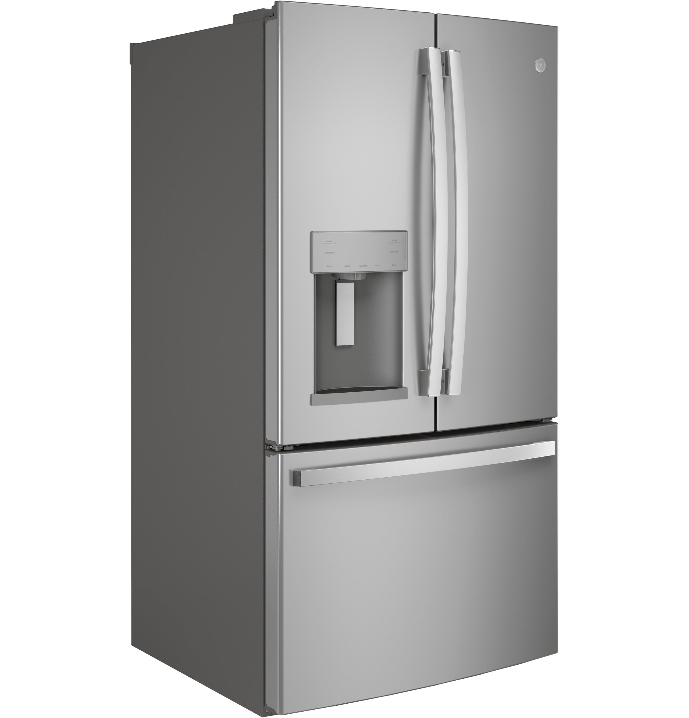 GE STAINLESS STEEL FINGERPRINT RESISTANT 27.7CU FRENCH DOOR REFRIGERATOR - Pearl Silver - Refrigerators - Additional View 6