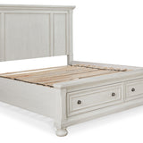 Ashley Furniture - Robbinsdale King Storage Bed - White - Wood - Beds - Additional View 2