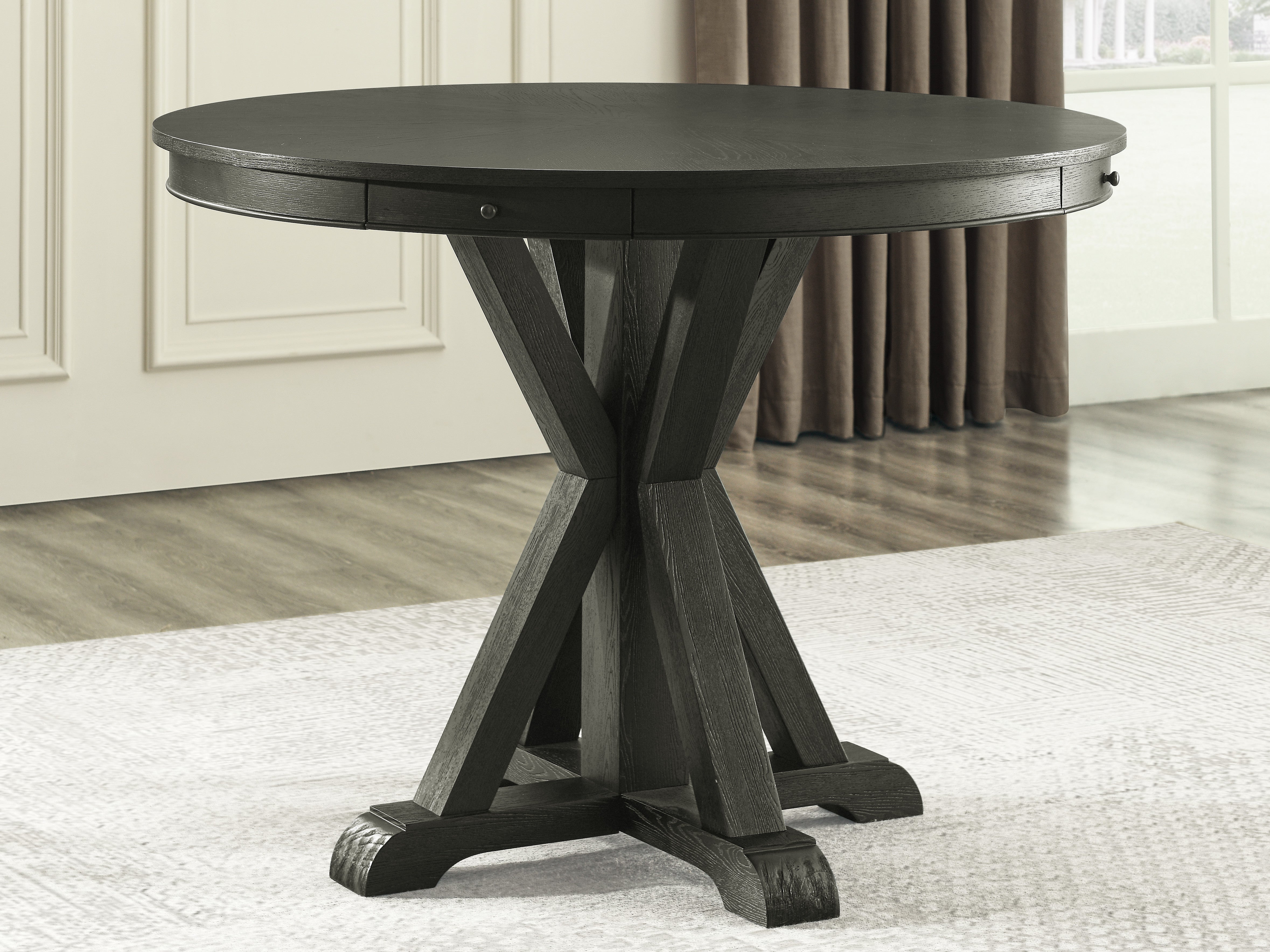 Steve Silver Furniture - Rylie Black Counter Height Table - Wood - Tables - Additional View 1