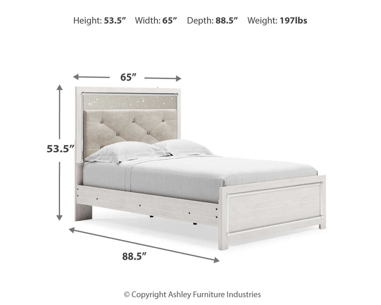 Ashley Furniture - Altyra Full Panel Bed - White Wood - Beds - Additional View 9