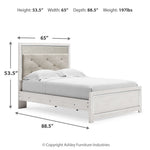Ashley Furniture - Altyra Full Panel Bed - White Wood - Beds - Additional View 9