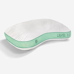 Bedgear - Level Transition 3.0 Side Sleeper Pillow - White|Green Fabric - Pillows