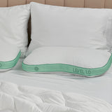 Bedgear - Level Transition 3.0 Side Sleeper Pillow - White|Green Fabric - Pillows - Additional View 1