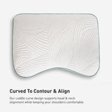 Bedgear - Level Transition 3.0 Side Sleeper Pillow - White|Green Fabric - Pillows - Additional View 7