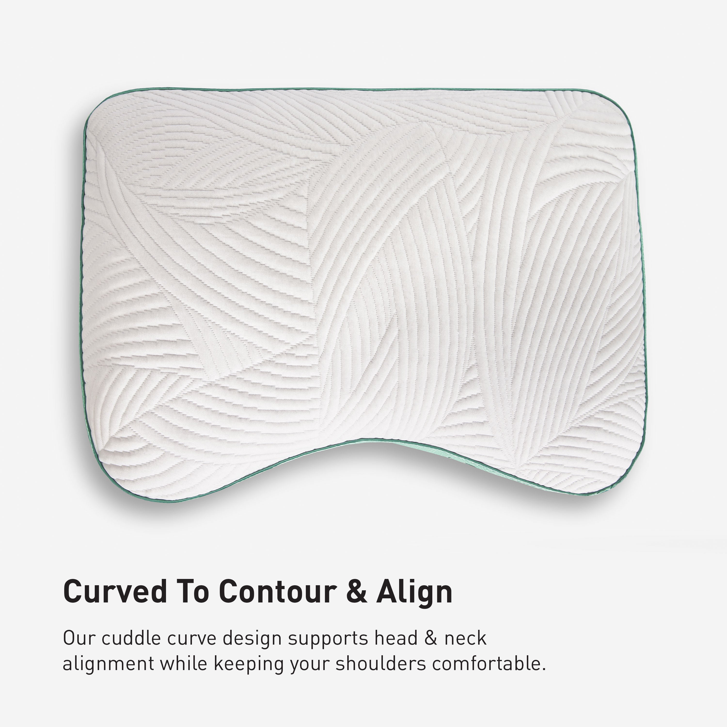 Bedgear - Level Transition 3.0 Side Sleeper Pillow - White|Green Fabric - Pillows - Additional View 7