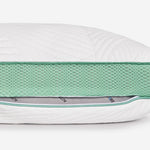 Bedgear - Level Transition 3.0 Side Sleeper Pillow - White|Green Fabric - Pillows - Additional View 9