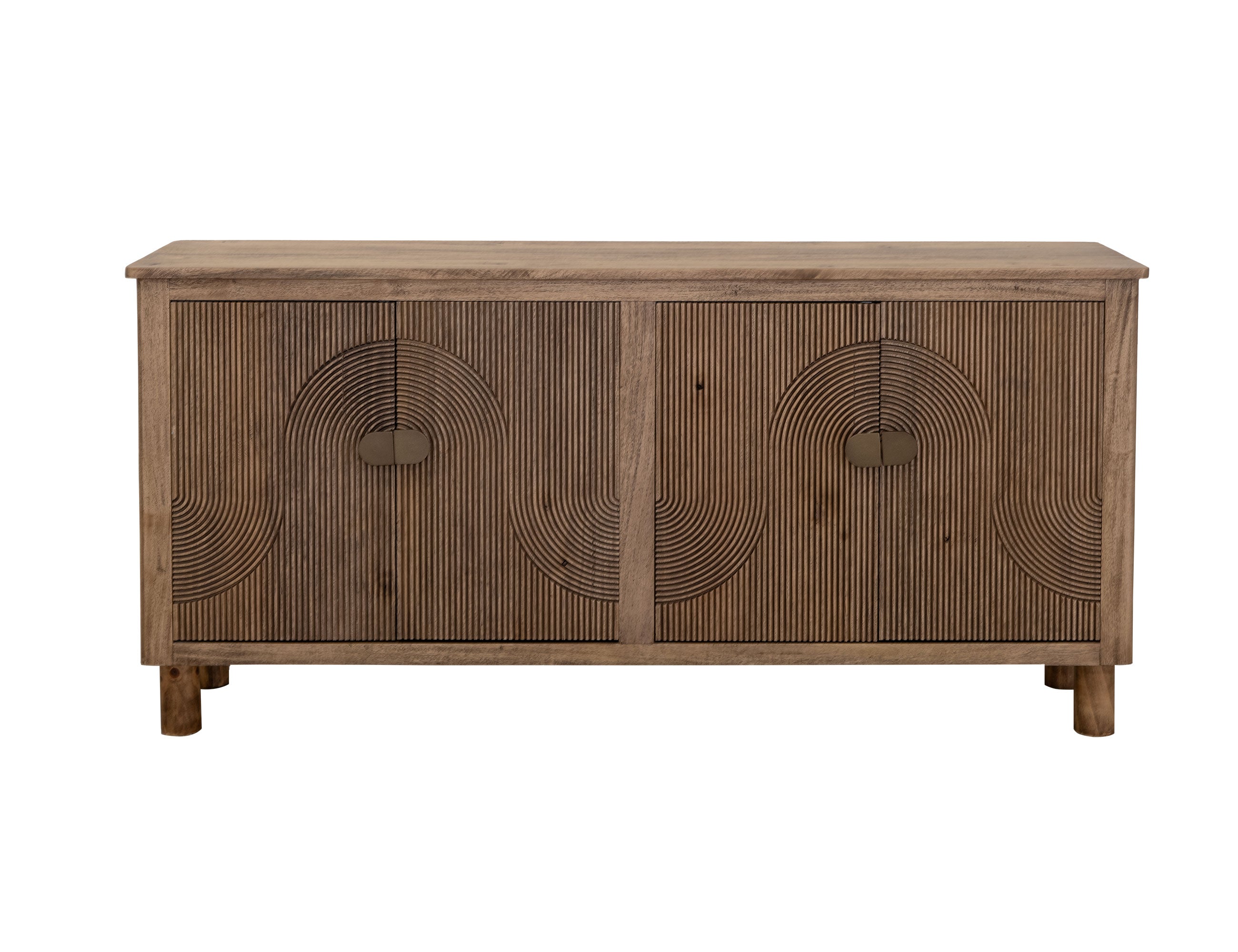 International Furniture Direct - SUNRIDGE CONSOLE - Dark Brown Wood - Tables