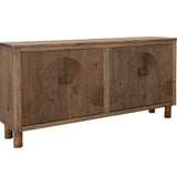 International Furniture Direct - SUNRIDGE CONSOLE - Dark Brown Wood - Tables - Additional View 1