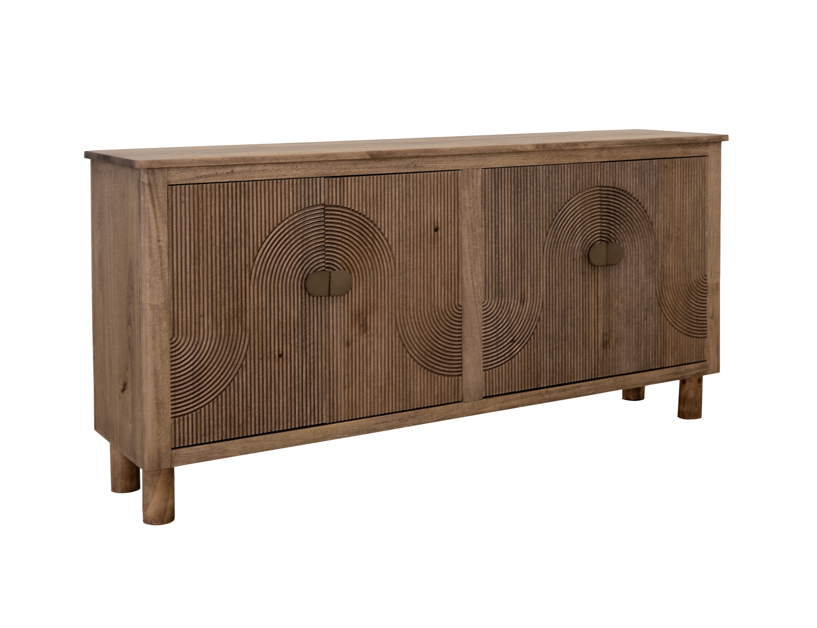 International Furniture Direct - SUNRIDGE CONSOLE - Dark Brown Wood - Tables - Additional View 1
