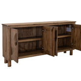 International Furniture Direct - SUNRIDGE CONSOLE - Dark Brown Wood - Tables - Additional View 2