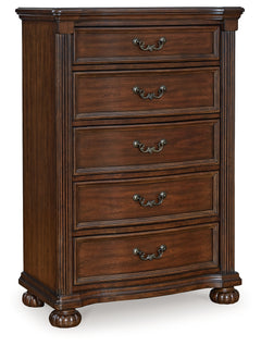 Ashley Furniture - LAVINTON CHEST - Dark Brown Wood - Chests