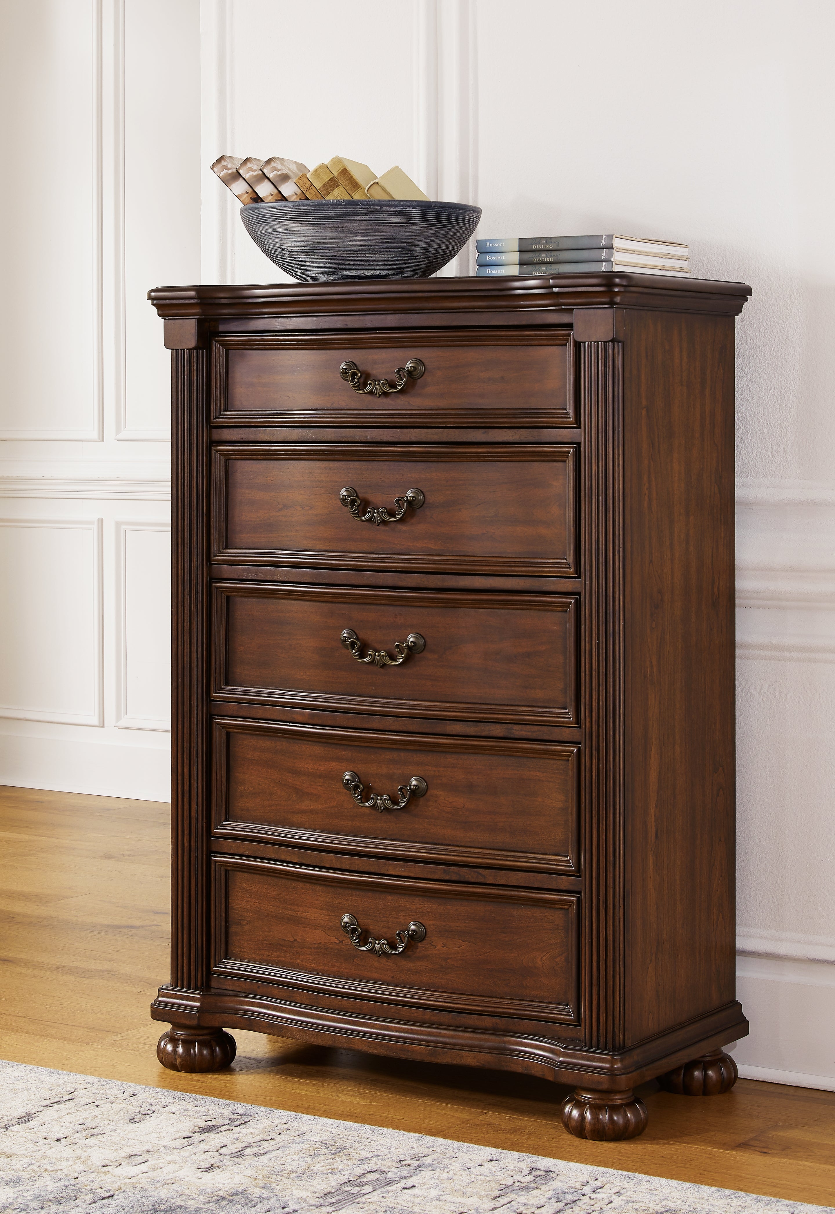 Ashley Furniture - LAVINTON CHEST - Dark Brown Wood - Chests - Additional View 1