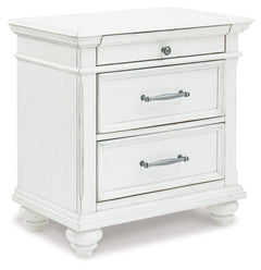 Ashley Furniture - KANWYN 3 DRAWER NIGHTSTAND - White Wood - Nightstands
