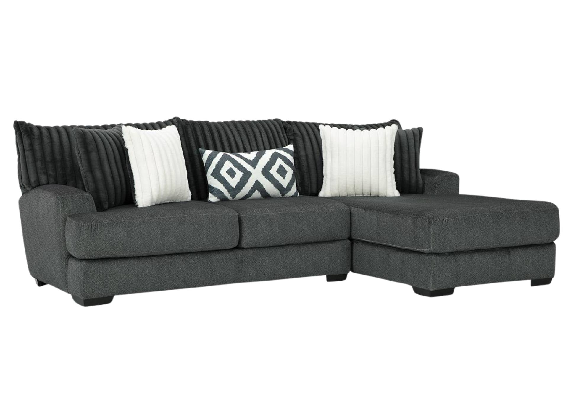 Mondo 2Pc Sectional - Gunmetal