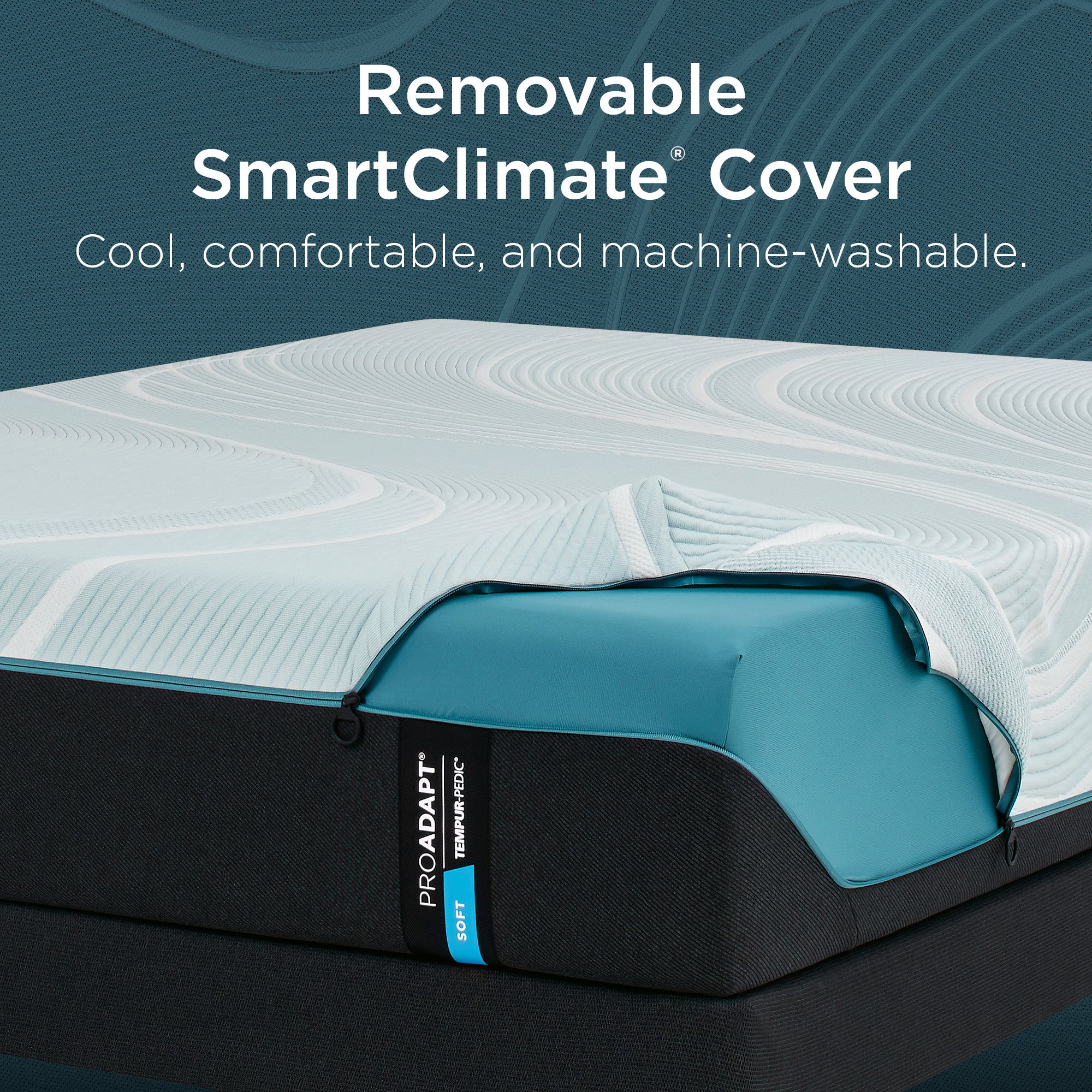 Tempur Sealy - Proadapt 2.0 Soft King Mattress - White|Black Fabric - Mattresses - Additional View 6
