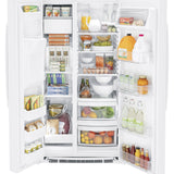 GE WHITE 25CU SIDE BY SIDE REFRIGERATOR - Refrigerators - Additional View 1