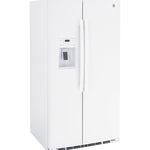 GE WHITE 25CU SIDE BY SIDE REFRIGERATOR - Refrigerators - Additional View 3
