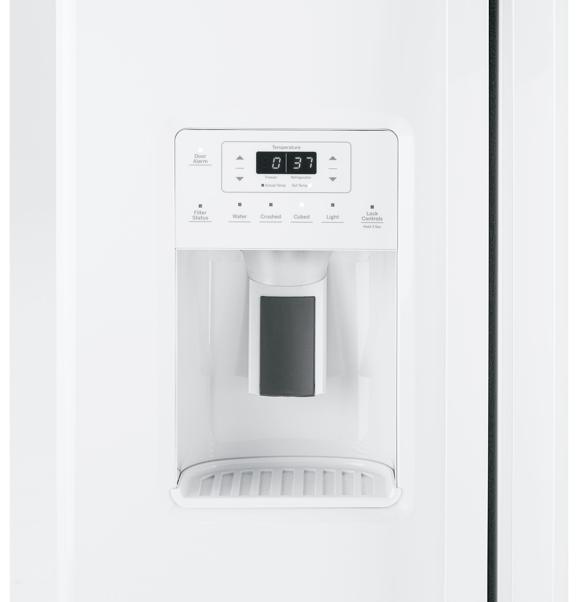 GE WHITE 25CU SIDE BY SIDE REFRIGERATOR - Refrigerators - Additional View 5