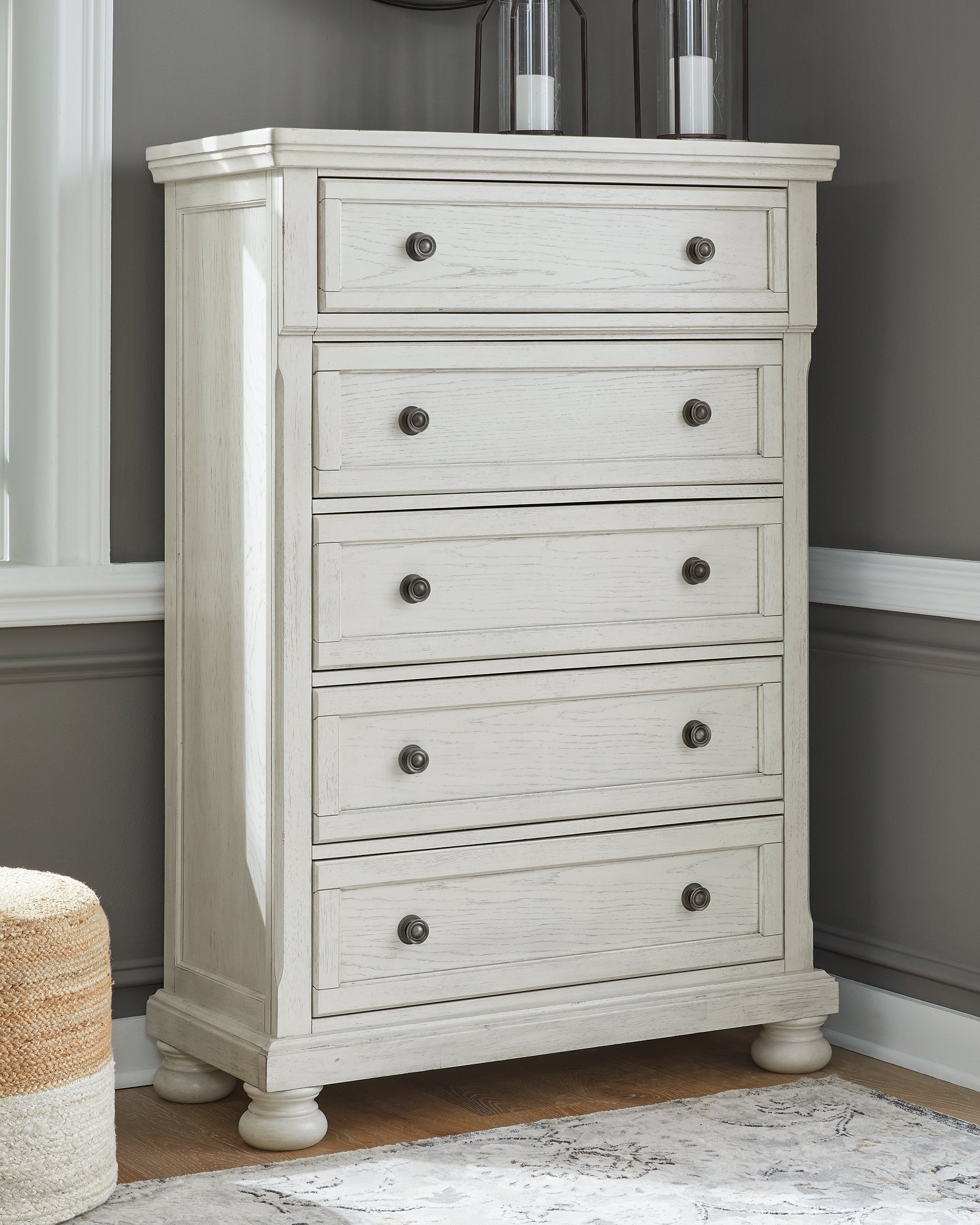 Ashley Furniture - Robbinsdale Chest - White - Wood - Chests - Additional View 1