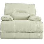 Hendrix Leather Power Recliner - Steel