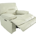 Hendrix Leather Power Recliner - Steel - Additional View 2
