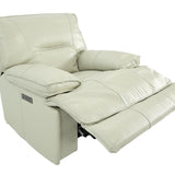 Hendrix Leather Power Recliner - Steel - Additional View 2