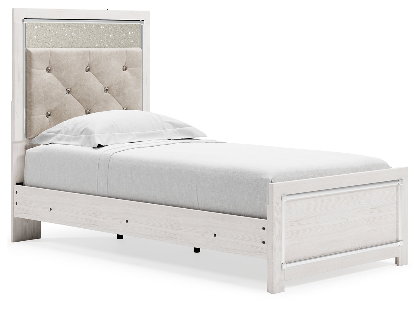 Ashley Furniture - Altyra Twin Panel Bed - White Wood - Beds