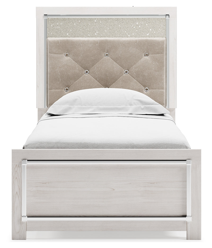 Ashley Furniture - Altyra Twin Panel Bed - White Wood - Beds - Additional View 3